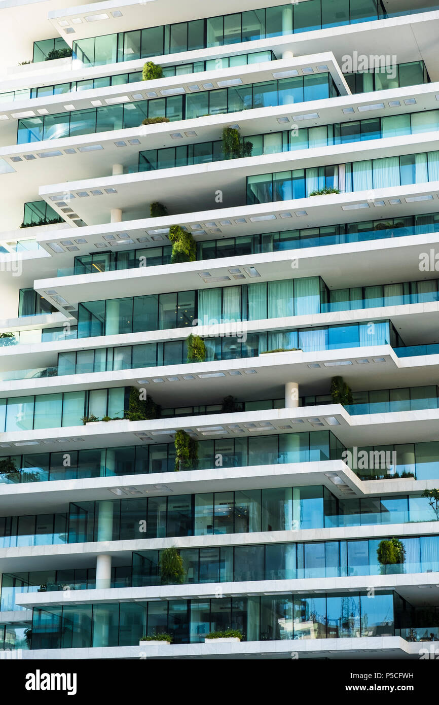 Alto e moderno appartamento di lusso edifici , Le Terrazze, nel centro di Beirut, Libano. Foto Stock