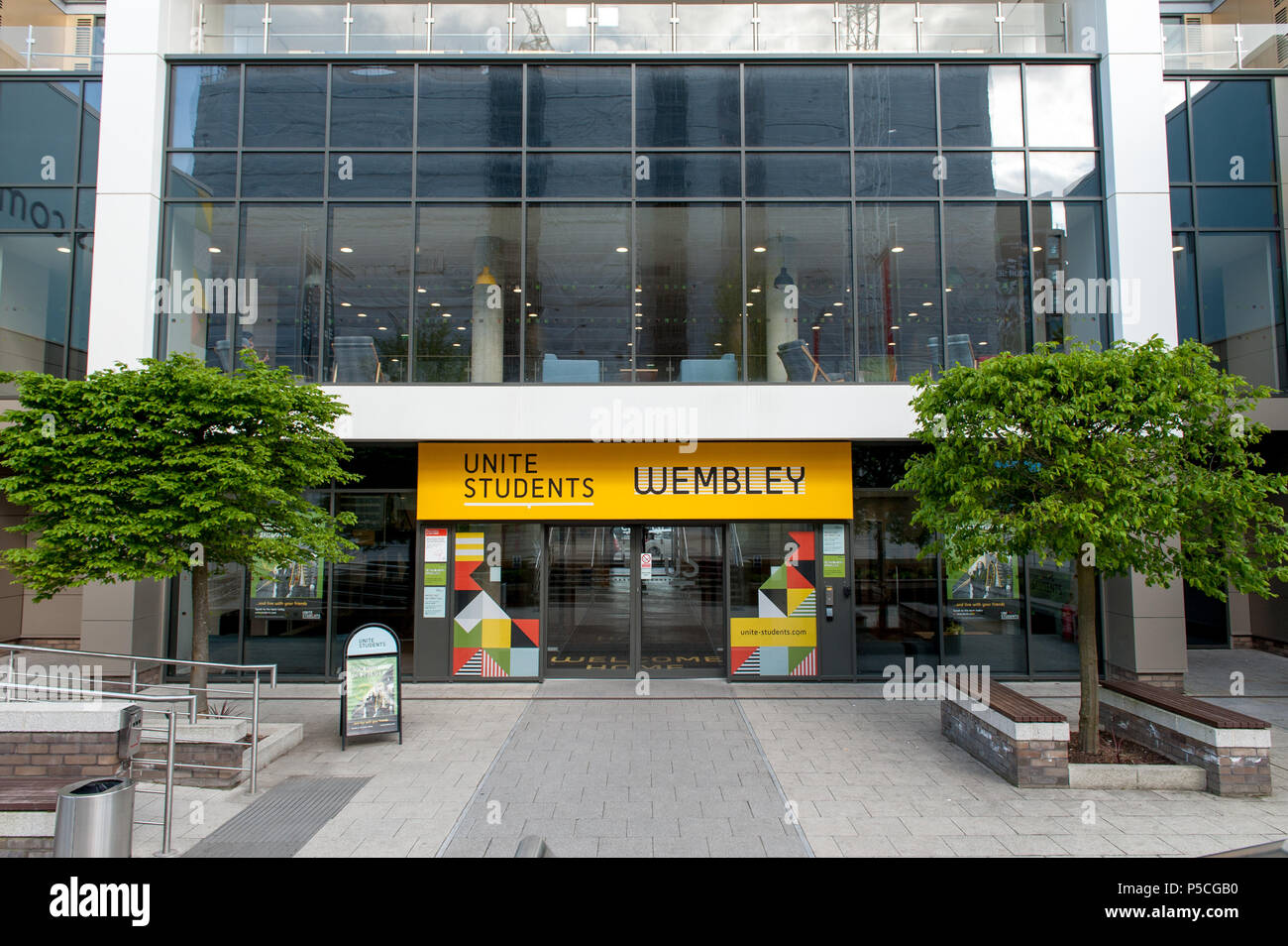 Moderni alloggi studenteschi unite in Wembley Foto Stock