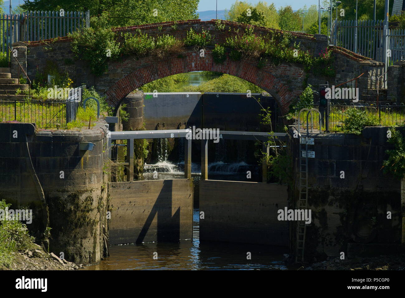 Bloccaggio ponte Quay Limerick Foto Stock