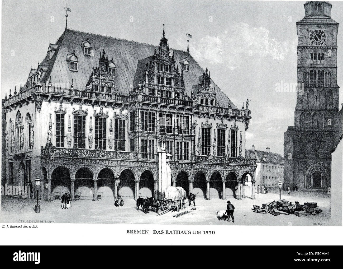 N/A. Deutsch: Bremer Rathaus mit Roland und Teil des Domes . circa 1850. Carl Johan Billmark (1804-1870) nomi alternativi Karl Johan Billmark; Karl-Johan Billmark Descrizione artista svedese Data di nascita e morte 28 gennaio 1804 Novembre 1870 Luogo di nascita e morte Stoccolma Parigi competente controllo : Q534911 VIAF:37189334 ISNI:0000 0000 6661 8664 ULAN:500022021 LCCN:no2012069549 GND:131517376 WorldCat , Uploader Hajotthu a de. 234 Bremen Rathaus 1850 C.J.Billmark Foto Stock