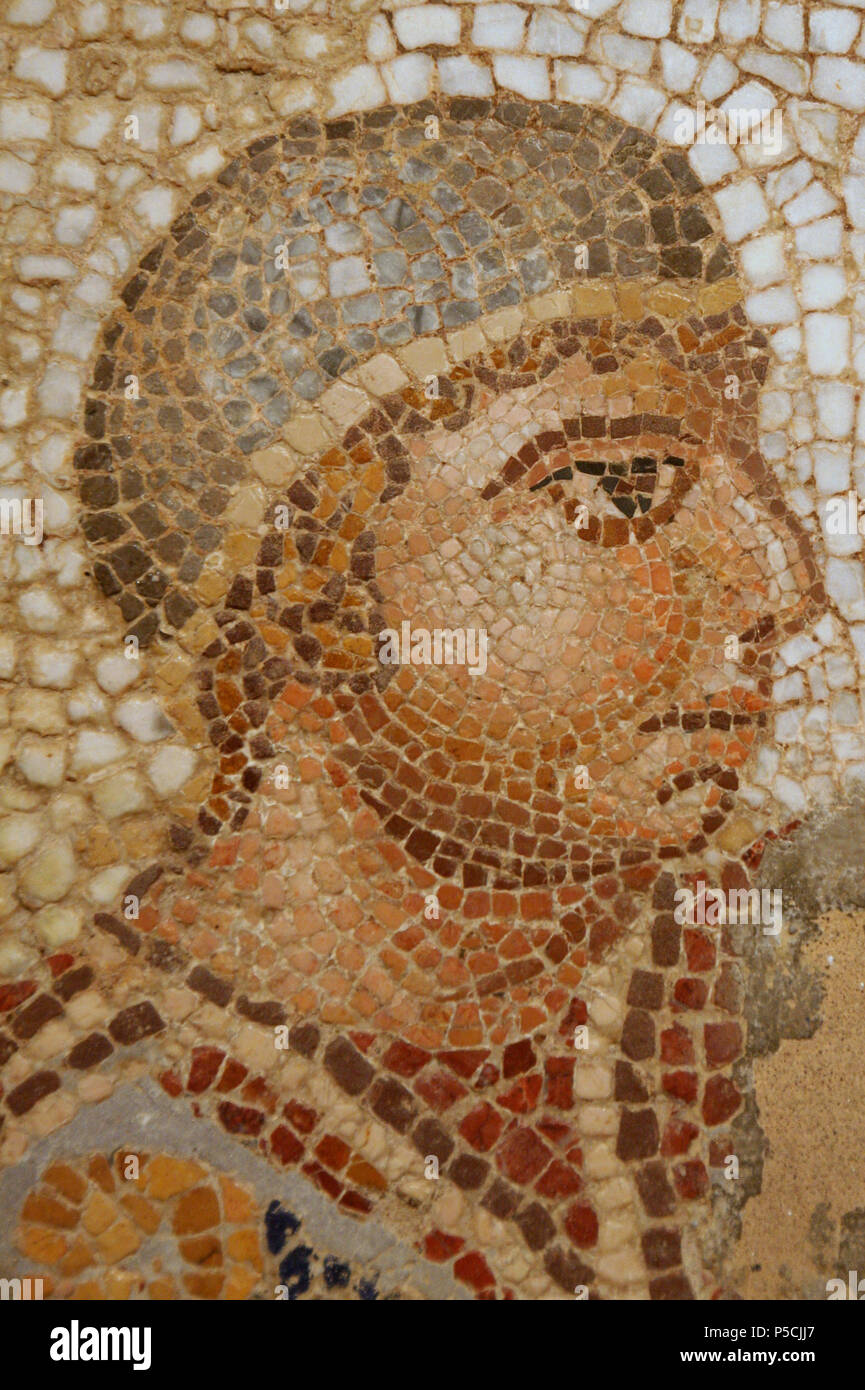 Circus mosaico (dettaglio) del IV secolo d.c. N/A 349 Circus mosaico2 Foto Stock