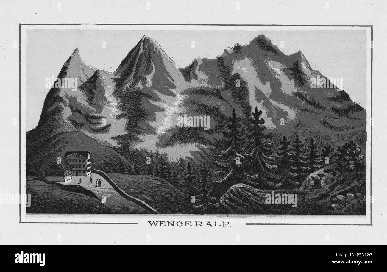 N/A. Français : Livre: 'souvenir de l'Oberland bernois', Wengeralp . circa 1890. Sconosciuto 320 CH-NB-Souvenir de l'Oberland bernois-nbdig-18220-page013 Foto Stock