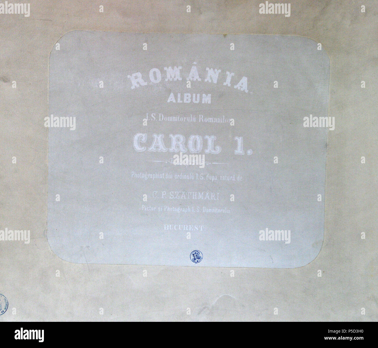 276 Carol Popp de Szathmari - România Album I. S. Domnitorulu Romanilor CAROL 1... Foto Stock