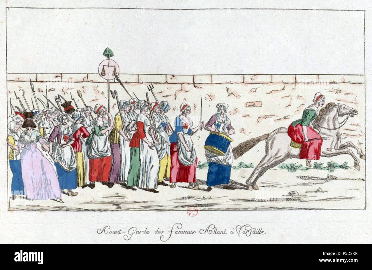 154 Avant-garde des femmes allant à Versaille Foto Stock