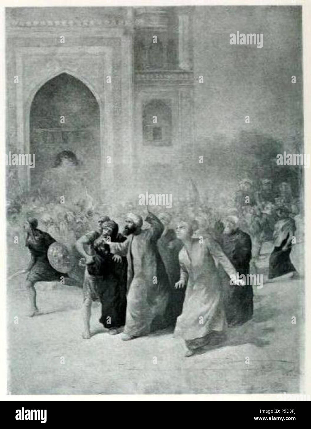 N/A. Nederlands: Arabian Nights illustrazione . 14 Agosto 2012 15:22:25. Albert Letchford (1866-1905) 74 Albert-Letchford-Ebano-cavallo Foto Stock