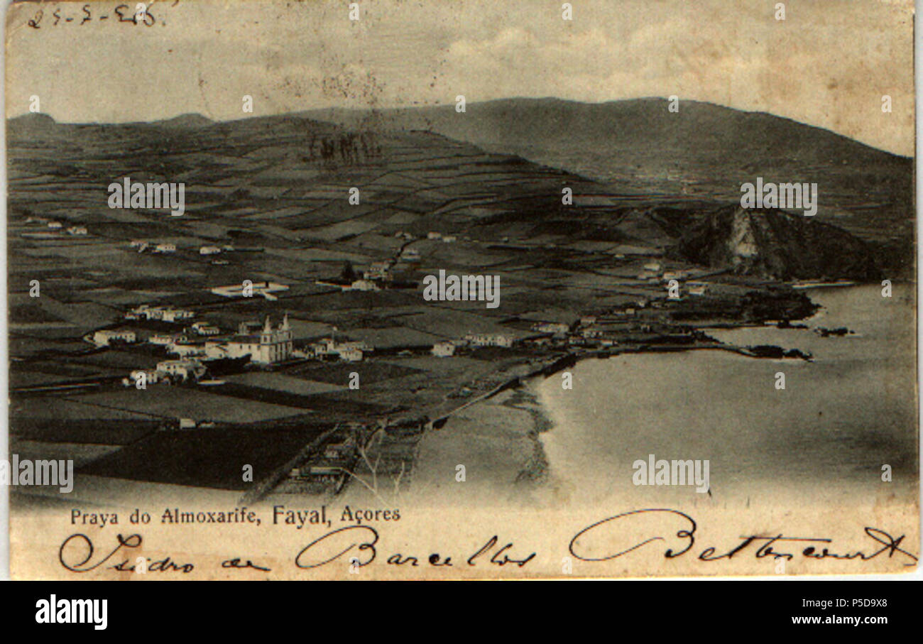 544 Faial, Praia do Almoxarife, Ilha do Faial, Açores, Arquivo de Villa Maria, Angra do Heroísmo, Açores. Foto Stock