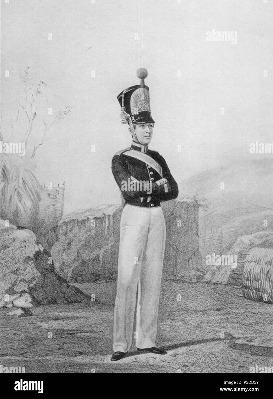 N/A. : , 1833-1844. prima del 1841. Unknown 35 25 929 illustrazioni per libri di descrizione storica degli abiti e armi di truppe russe Foto Stock