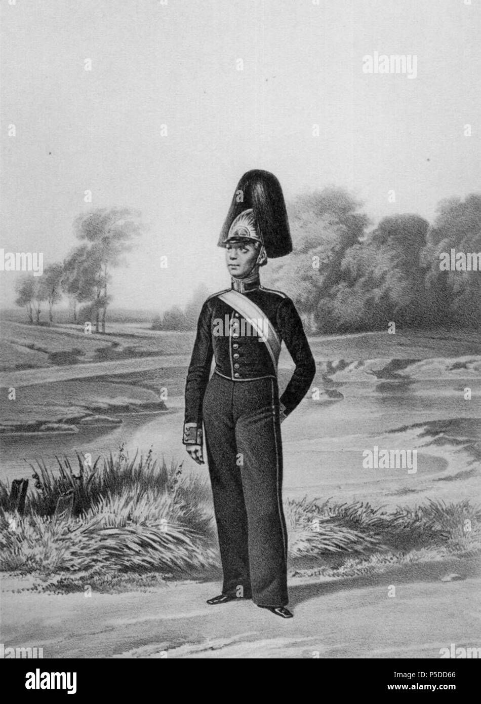 N/A. : , 1844-1849. prima del 1841. Unknown 35 25 930 illustrazioni per libri di descrizione storica degli abiti e armi di truppe russe Foto Stock