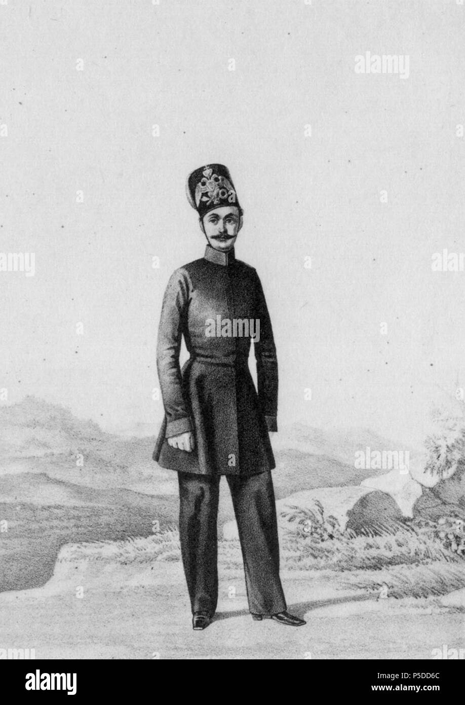 N/A. : , 1852-1855. prima del 1841. Unknown 35 25 1069 illustrazioni per libri di descrizione storica degli abiti e armi di truppe russe Foto Stock