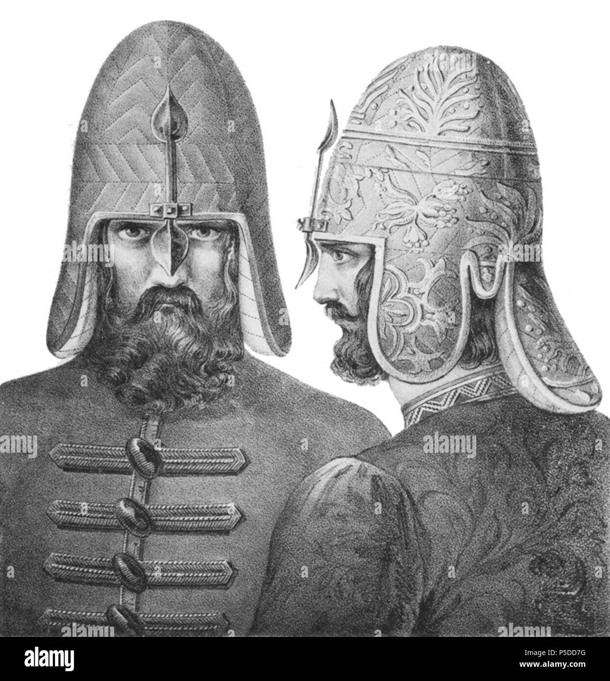 N/A. : . Prima di 1841. Sconosciuto 6 01 052 illustrazioni per libri di descrizione storica degli abiti e armi di truppe russe Foto Stock