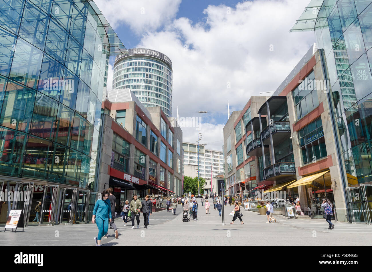Bull Ring Shopping Centre nel centro di Birmingham Foto Stock