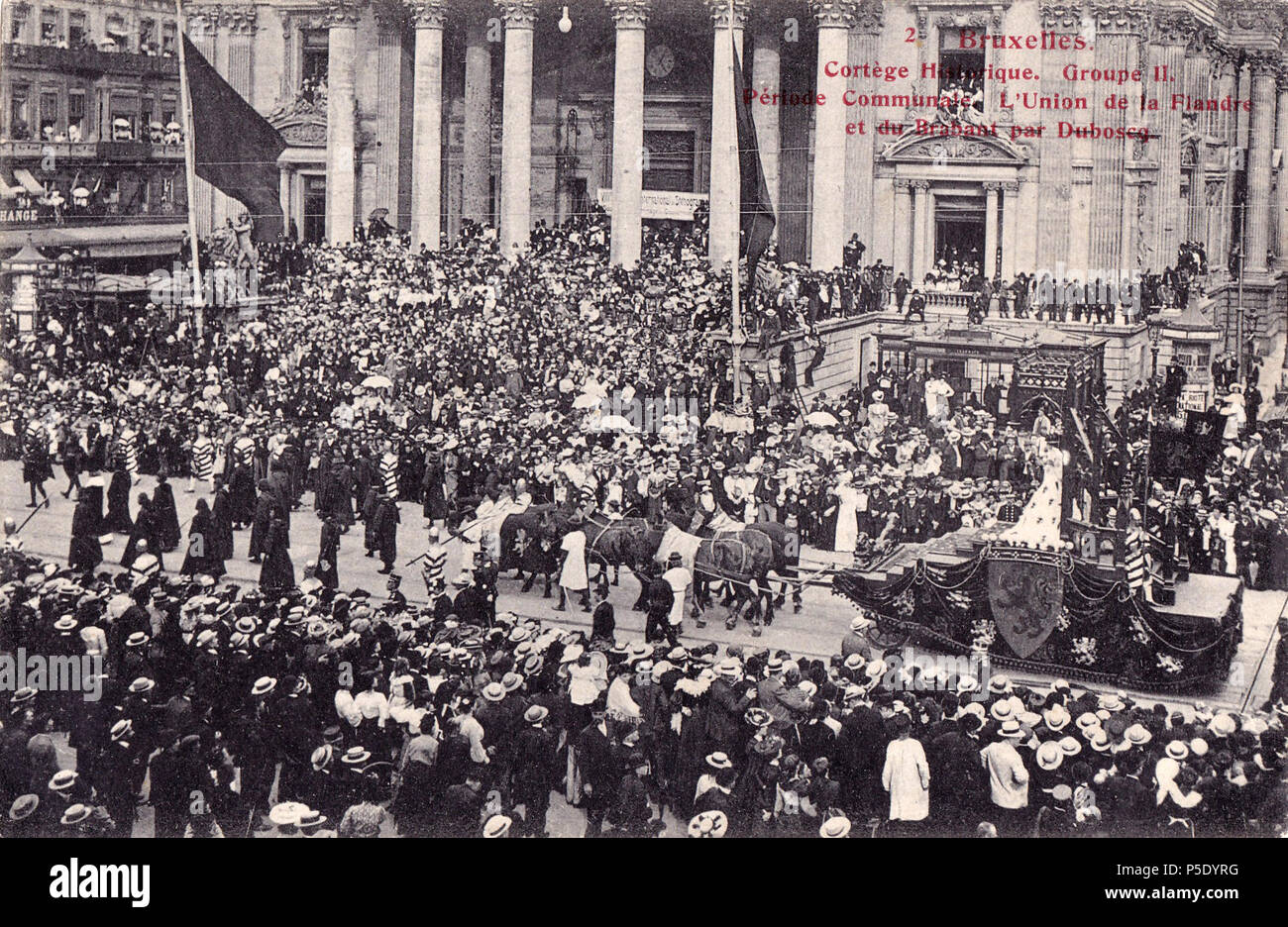 244 Bruxelas, Cortejo histórico, 2, Arquivo de Villa Maria, Angra do Heroísmo, Açores. Foto Stock
