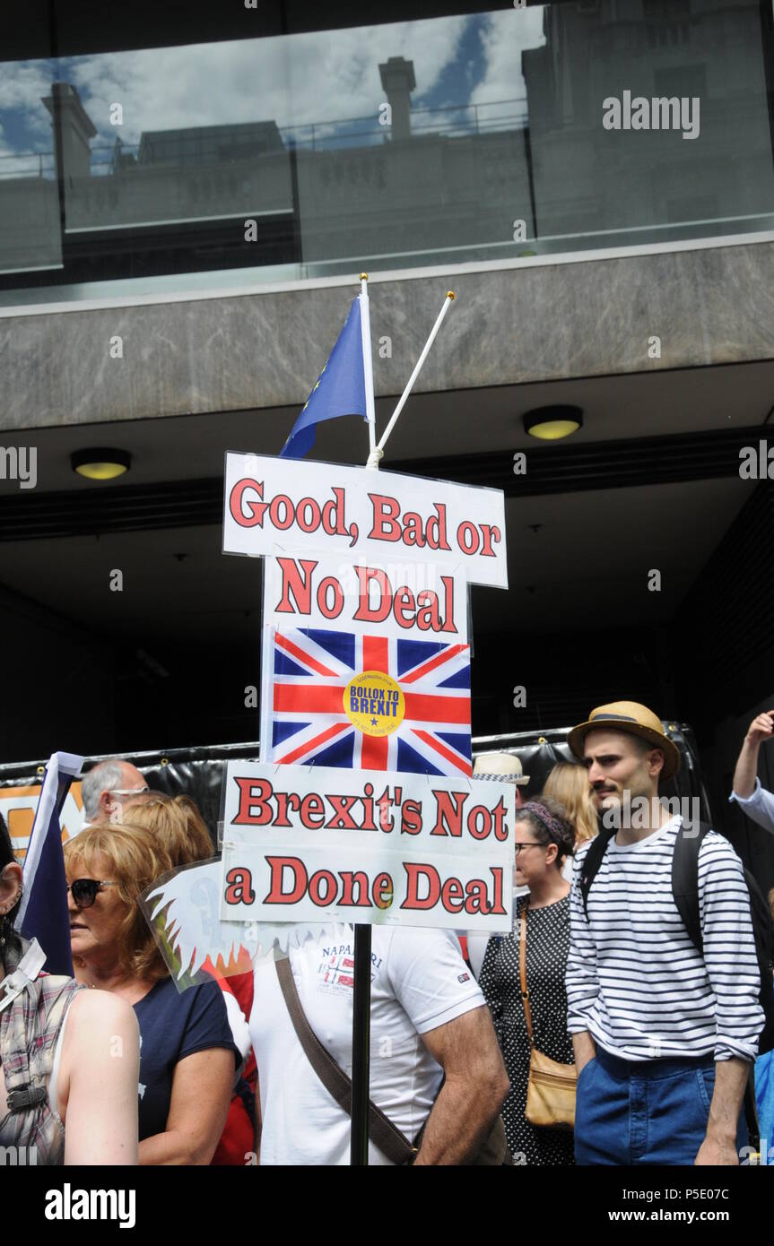 Il popolo di marzo per Brexit, Londra, Regno Unito. Foto Stock