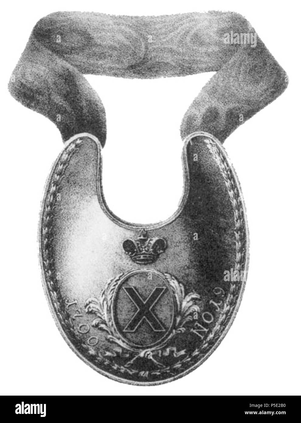 N/A. : - .. , 1727-1732. prima del 1841. Sconosciuto 7 02 243 illustrazioni per libri di descrizione storica degli abiti e armi di truppe russe Foto Stock