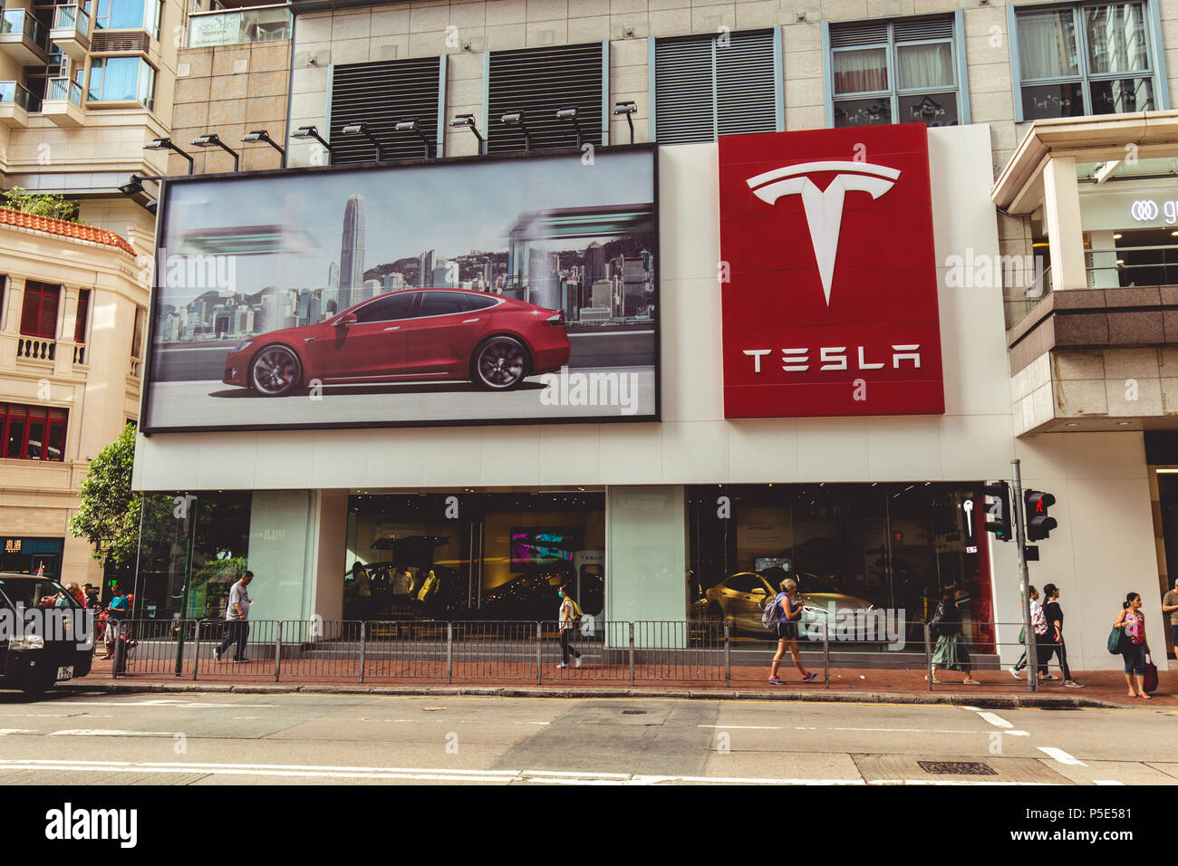 HONG KONG Maggio 30, 2018 showroom Tesla garage a Wan Chai Hong Kong