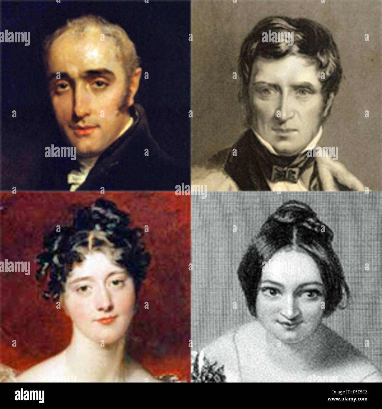 N/A. In senso orario da in alto a sinistra: w:John Wilson Croker w:John Copley, primo Baron Lyndhurst Henrietta, Lady Sykes (1792-1846) w:Francesca paletta, marchesa di Londonderry . (Vedi Commons e le fonti originali per paternità informazioni) 391 Croker-lyndhurst-henrietta-ladylondonderry Foto Stock
