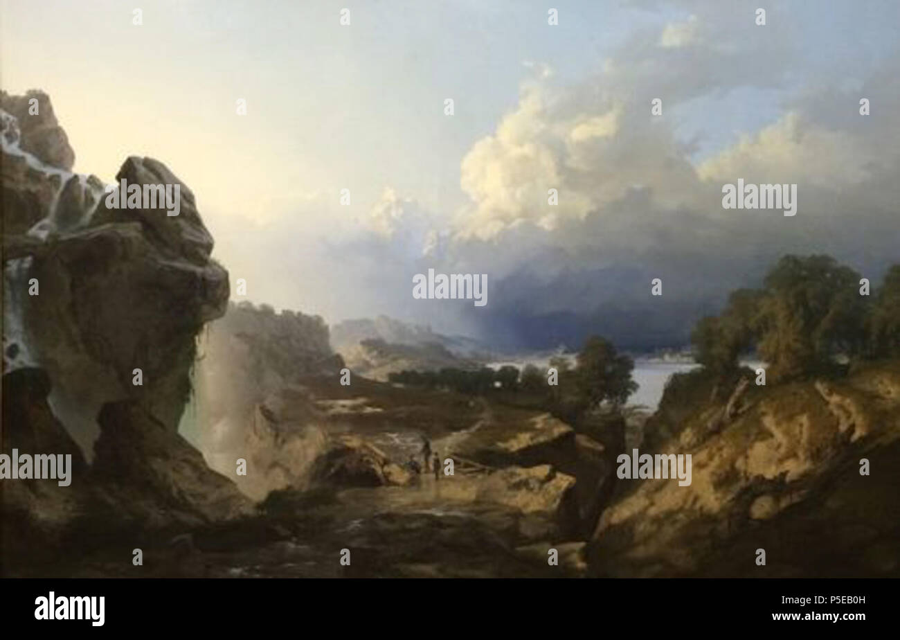 N/A. Inglese: Cancellazione dopo la tempesta . 1856. Giuseppe Camino (1818-1890) 265 Camino-Clearing Foto Stock