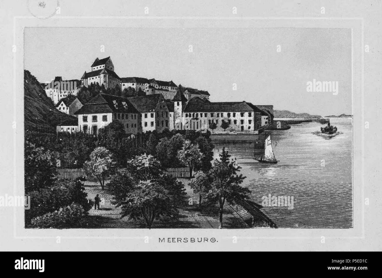 N/A. Bodensee und Rhein", Meersburg . circa 1885. Künzli, Carl 317 CH-NB-Bodensee und Rhein-19059-page007 Foto Stock