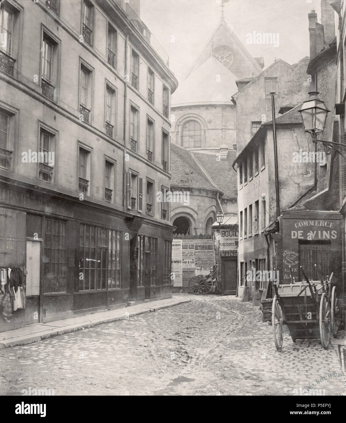 327 Charles Marville, Rue de Breteuil, de la rue Vaucanson, ca. 1853-70 Foto Stock