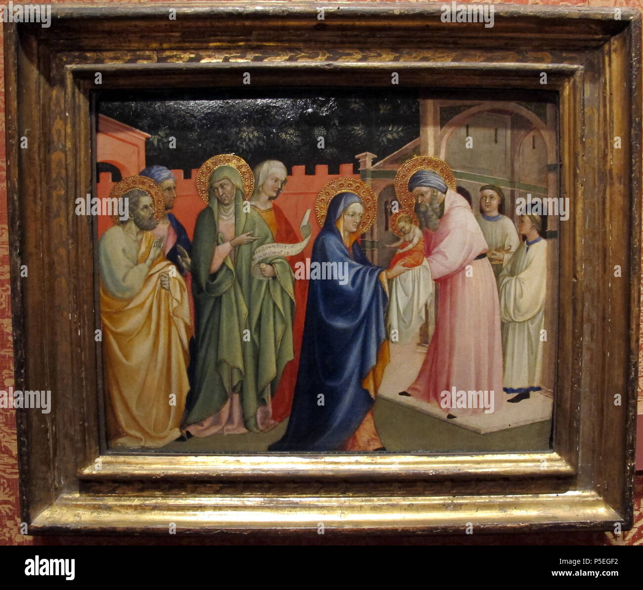 N/A. Inglese: dipinti spagnoli nel Metropolitan Museum of Art . 23 gennaio 2014, 19:13:53. Sailko 91 Alvaro Pirez, presentazione al tempio, 1411-34 ca. Foto Stock