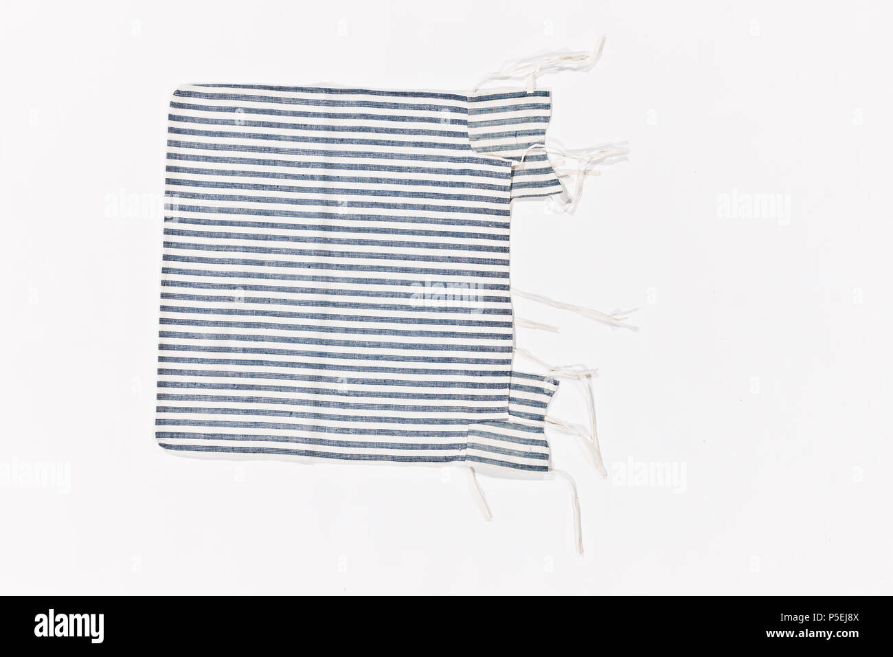 URI 211 Blåvitrandigt möbelöverdrag ho linnelärft - Skoklosters slott - 96738 Foto Stock