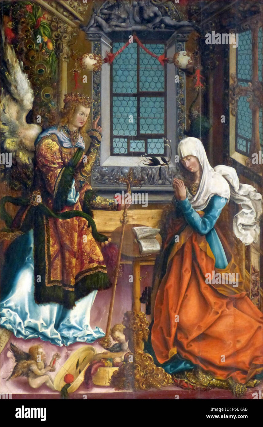 L' Annunciazione . Altarbild . circa 1520-1530. Sconosciuto 149 Augsburg St. Jakob Altarbild Foto Stock