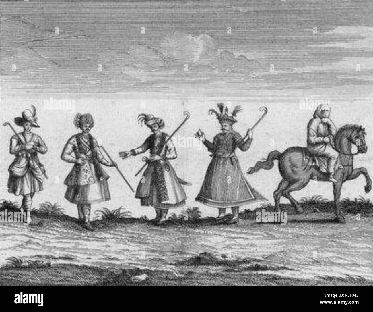 N/A. Inglese: Dogane: abbigliamento uomo in tempi di Safavid. 1600s. Unknown 41 73 Chardin Safavid Persia uomini dazi Foto Stock