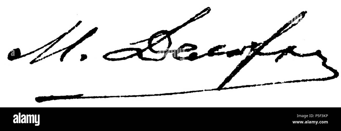 N/A. Inglese: una firma di Mikhail Delaryu, membro della prima Duma russa . 1908. Mikhail Delaryu 433 Delaryu firma Foto Stock