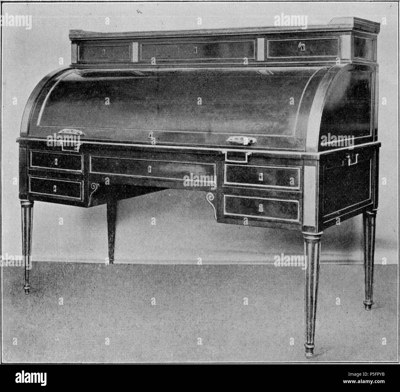 N/A. Inglese: Cilindro desk. Louis XVI. Altezza: 121 cm (47,6 in); larghezza: 145 cm (57 in); Profondità: 70 cm (27,5 in) . 1907. Sconosciuto 10 0508 banco cilindri Foto Stock