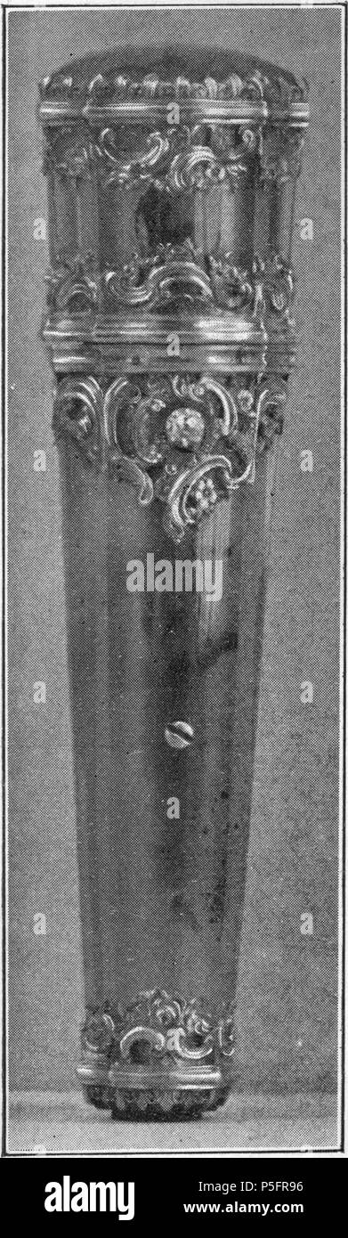 N/A. Inglese: caso di ago. Francese, Louis XV periodo (1715-1774). Oro, onice, diamante. 1907. 14 sconosciuto 1166 golden ago caso Foto Stock