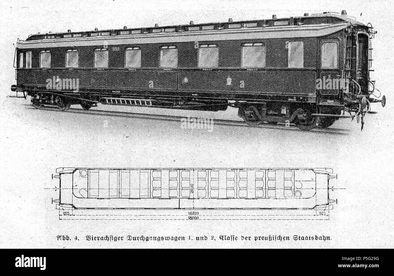 N/A. Deutsch: Preußischer D-Zug-Wagen um 1910 . 13 novembre 2013, 17:30:27. Unknown 51 Ab4UE-1910 Foto Stock