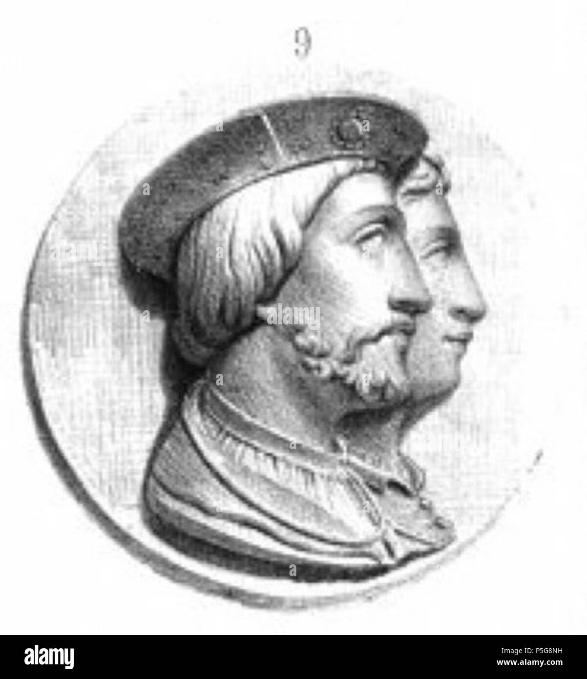 41 781 album dauphiné, Dauphins, da AD 9 ritagliata Foto Stock