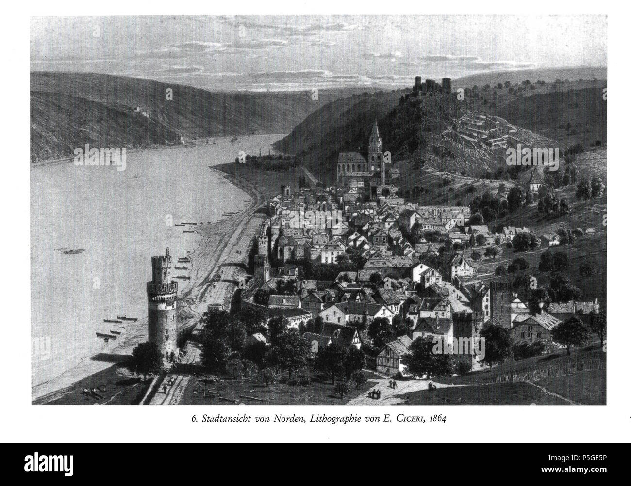 534 Eugène Cicéri (1813-1890) Oberwesel um 1864 Foto Stock