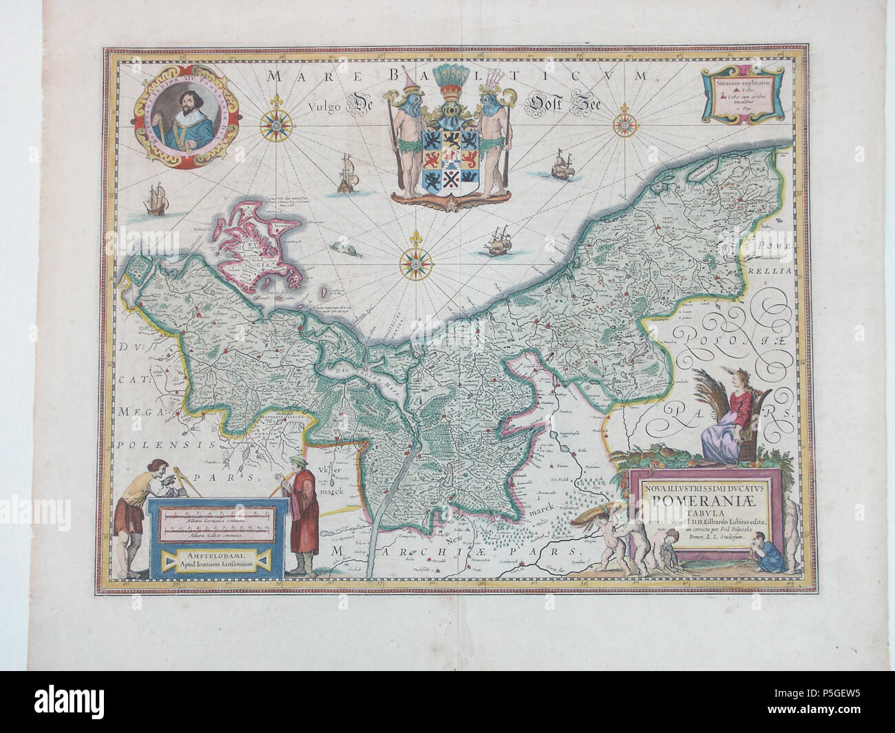 DCF 1.0 67 AGAD Mała mapa Pomorza Lubinusa Foto Stock