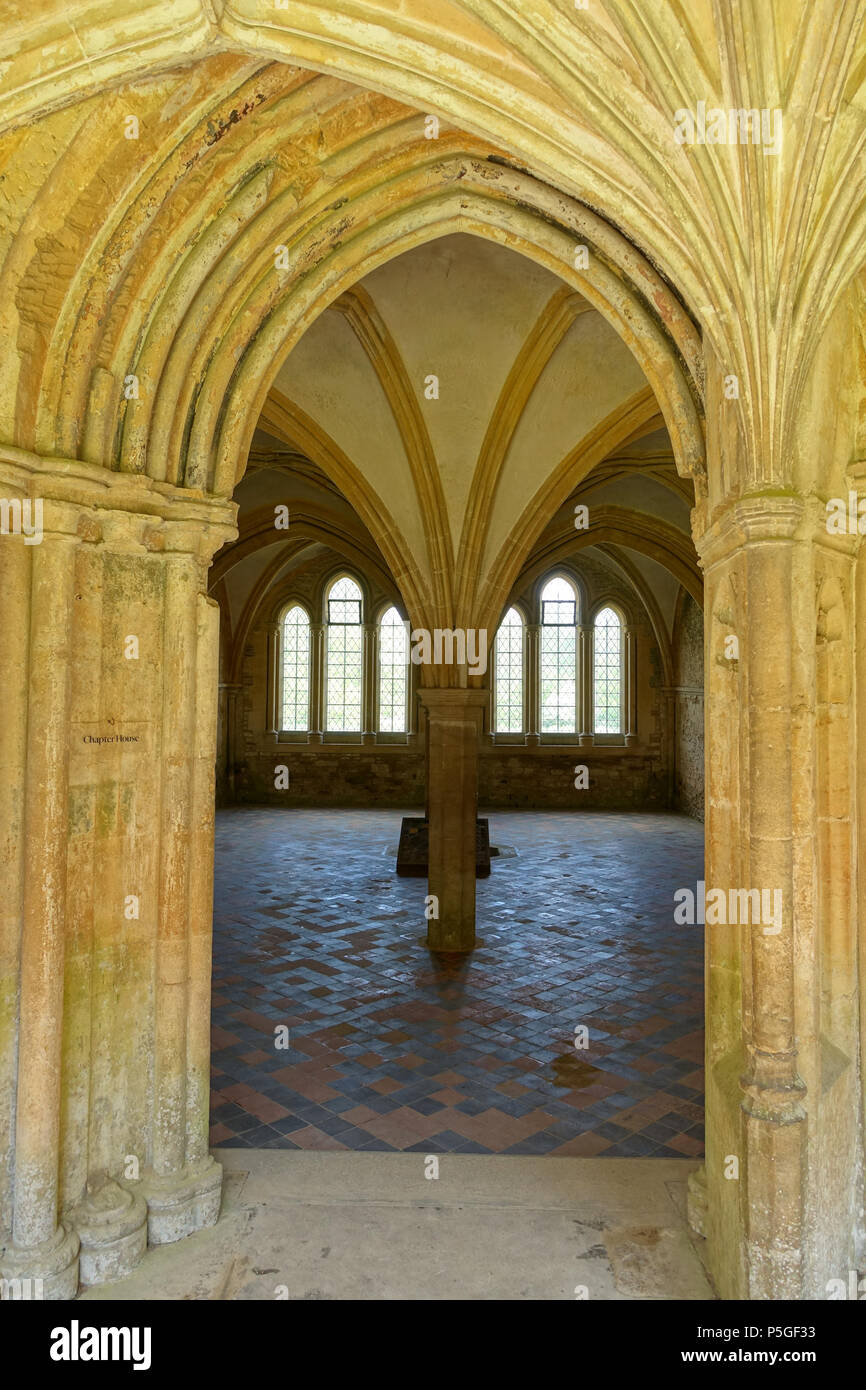 N/A. Inglese: Chapter House - Lacock Abbey - Wiltshire, Inghilterra. 26 maggio 2016, 10:37:15. Daderot 324 Capitolo House - Lacock Abbey - Wiltshire, Inghilterra - DSC00861 Foto Stock N/A. Inglese: Chapter House - Lacock Abbey - Wiltshire, Inghilterra. 26 maggio 2016, 10:37:15. Daderot 324 Capitolo House - Lacock Abbey - Wiltshire, Inghilterra - DSC00861 Foto Stock