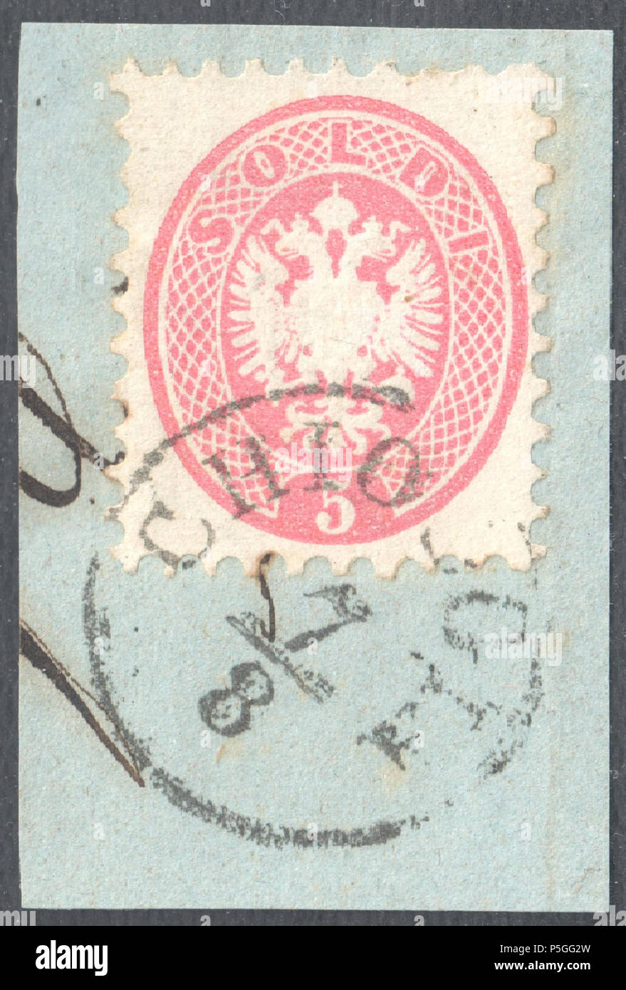 N/A. Inglese: Austria Lombardo-veneto 1864 CHIOGGIA . 1862. Post dell'Impero Austriaco 153 Austria Lombardo-veneto 1864 CHIOGGIA Foto Stock