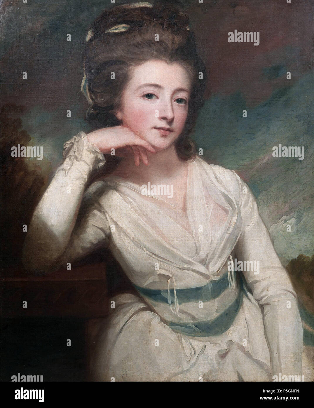 N/A. Inglese: Elizabeth Burgoyne olio su tela 74 x 61,5 cm circa 1781 . circa 1785. George Romney (1734-1802) Descrizione British ritrattista Data di nascita e morte 26 dicembre 1734 (nel calendario giuliano) / 15 Dicembre 1734 (nel calendario giuliano) 15 novembre 1802 Luogo di nascita e morte di Dalton-in-Furness (quindi in Lancashire) Kendal (quindi in Westmorland) posizione di lavoro Londra, Kendal competente controllo : Q371280 VIAF:39646668 ISNI:0000 0000 8118 9431 ULAN:500115779 LCCN:N50048289 NLA:35460763 WorldCat 505 Elizabeth Burgoyne, da George Romney Foto Stock