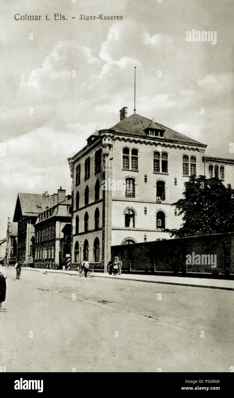 367 Colmar Jäger-Kaserne um 1910 Kopie Foto Stock