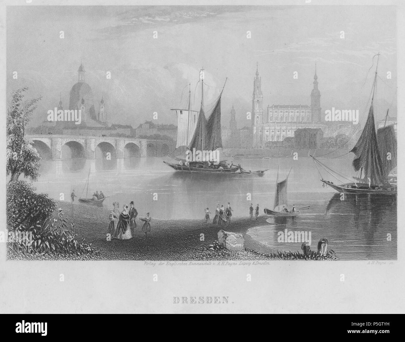 Dresda circa 1851. N/A 49 A. H. Payne Dresden Foto Stock
