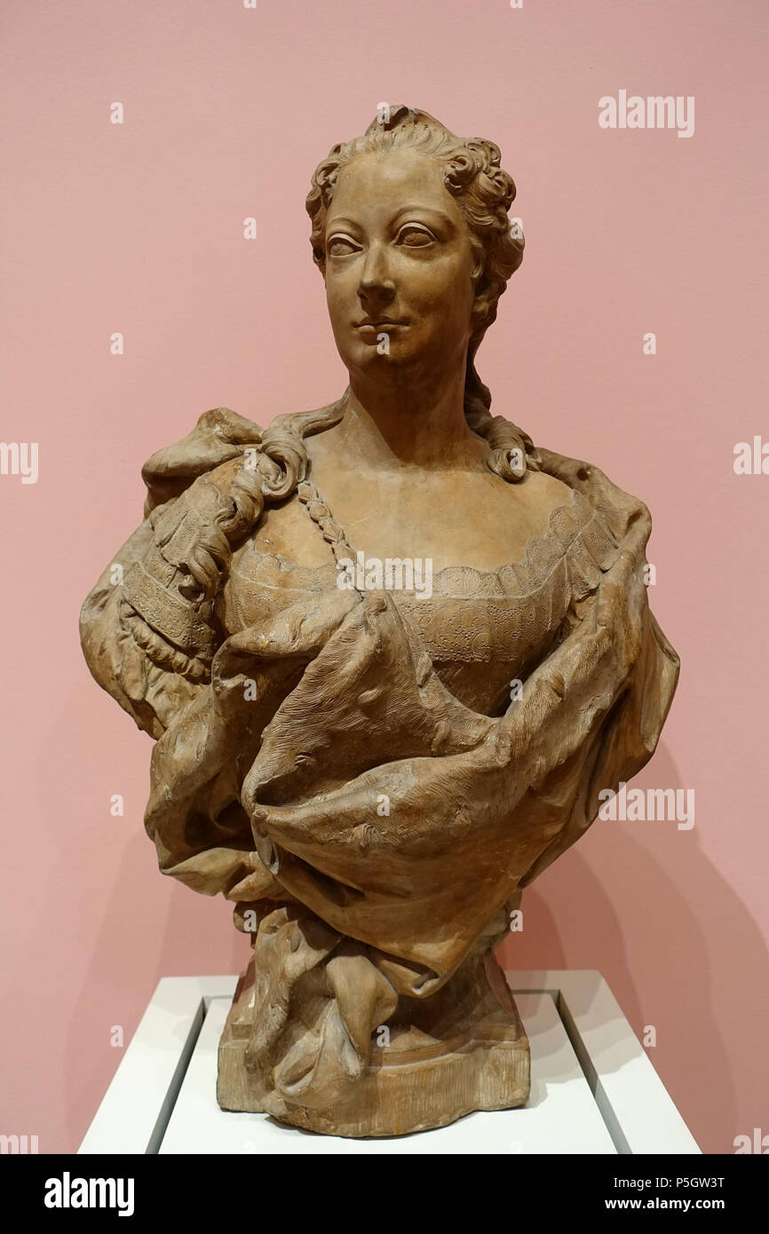 N/A. Inglese: mostra a John e Mable Ringling Museum of Art - Sarasota, Florida, Stati Uniti d'America. 19 Marzo 2017 16:56:36. Daderot 105 Anne, Principessa Reale e principessa di Orange, da Jan Battista Xavery, 1736, terracotta - John e Mable Ringling Museum of Art - Sarasota, FL - DSC00783 Foto Stock