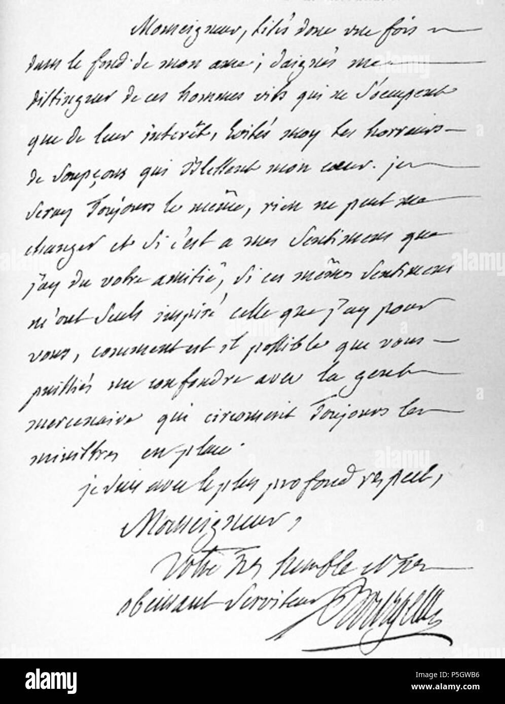 Minolta DSC 227 Bourgelat - autografo (à Bertin, 22 juillet 1771) Foto Stock