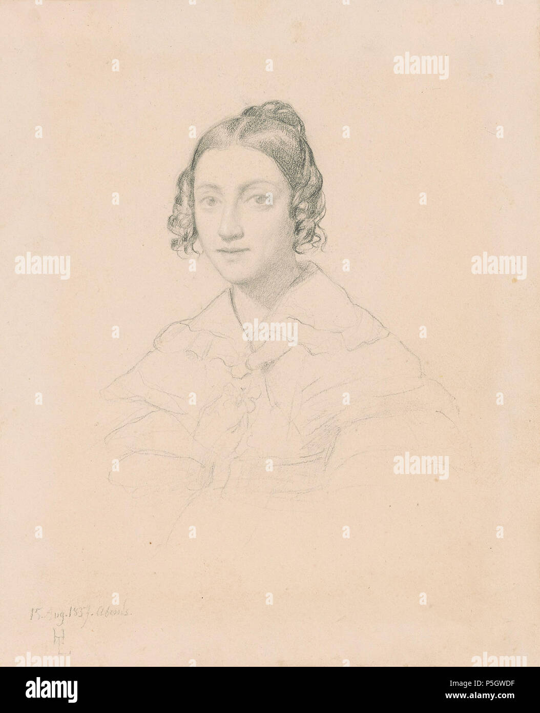 N/A. Inglese: Charlotte Emden Moscheles matita su carta 18,9 x 15,6 cm inscritto b.l.: 15.Aug.1837.Abends / HL . Il 15 agosto 1837. Henri Lehmann (1814-1882) nomi alternativi Karl Rudolph Heinrich Lehmann Descrizione pittore francese Data di nascita e morte 14 Aprile 1814 31 marzo 1882 Luogo di nascita e morte Kiel Paris Posizione Lavoro Parigi (1831-1882) Autorità di controllo : Q240483 VIAF:72156656 ISNI:0000 0000 8055 5495 ULAN:500032345 LCCN:N87117811 WGA:LEHMANN, Henri WorldCat 330 Charlotte Emden Moscheles, da Henri Lehmann Foto Stock