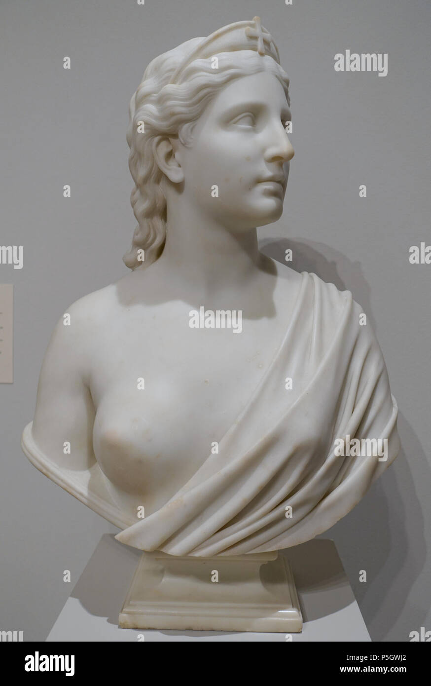 N/A. Inglese: presentano nel Museo delle Arti di Dallas Dallas, Texas, Stati Uniti d'America. 7 maggio 2017, 16:09:35. Daderot 544 Fede da Hiram Powers, c. 1866-1867, marmo - Museo dell'Arte di Dallas - DSC04812 Foto Stock