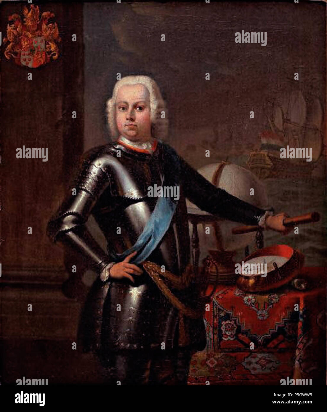 N/A. Inglese: Ernst des H.R.Rijksbaron de Petersen (-1762) olio su tela 62,5 x 53 cm 1730 - 1740 . Dal 1730 fino al 1740. Attribuito a Jan di Maurits Quinkhard (1688-1772) Descrizione pittore olandese, miniatore, incisore e pittore ornamentali Data di nascita e morte 28 Gennaio 1688 11 Novembre 1772 Luogo di nascita e morte Rees Amsterdam periodo di lavoro tra circa 1710 e circa 1772 sede di lavoro Amsterdam (ca. 1710-1772), Utrecht competente controllo : Q6149476 VIAF:71665239 ISNI:0000 0000 6663 949X ULAN:500000622 LCCN:no2015128963 GND:124455336 WorldCat 523 Ernst des HR Rijksbaron d Foto Stock