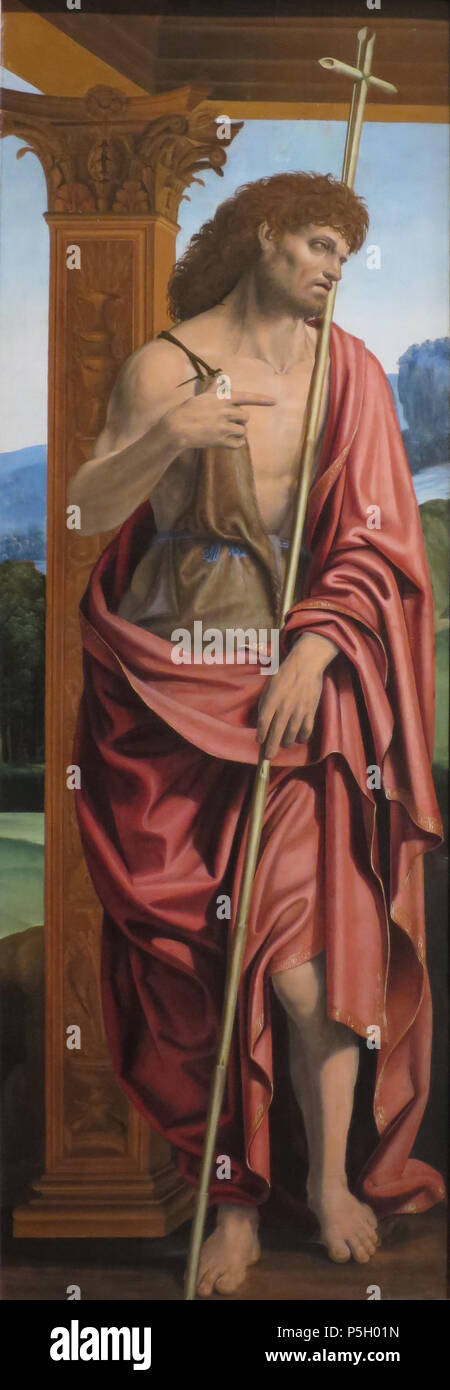 4 'Saint Giovanni Battista' da Pedro Fernández, Norton Simon Museum Foto Stock