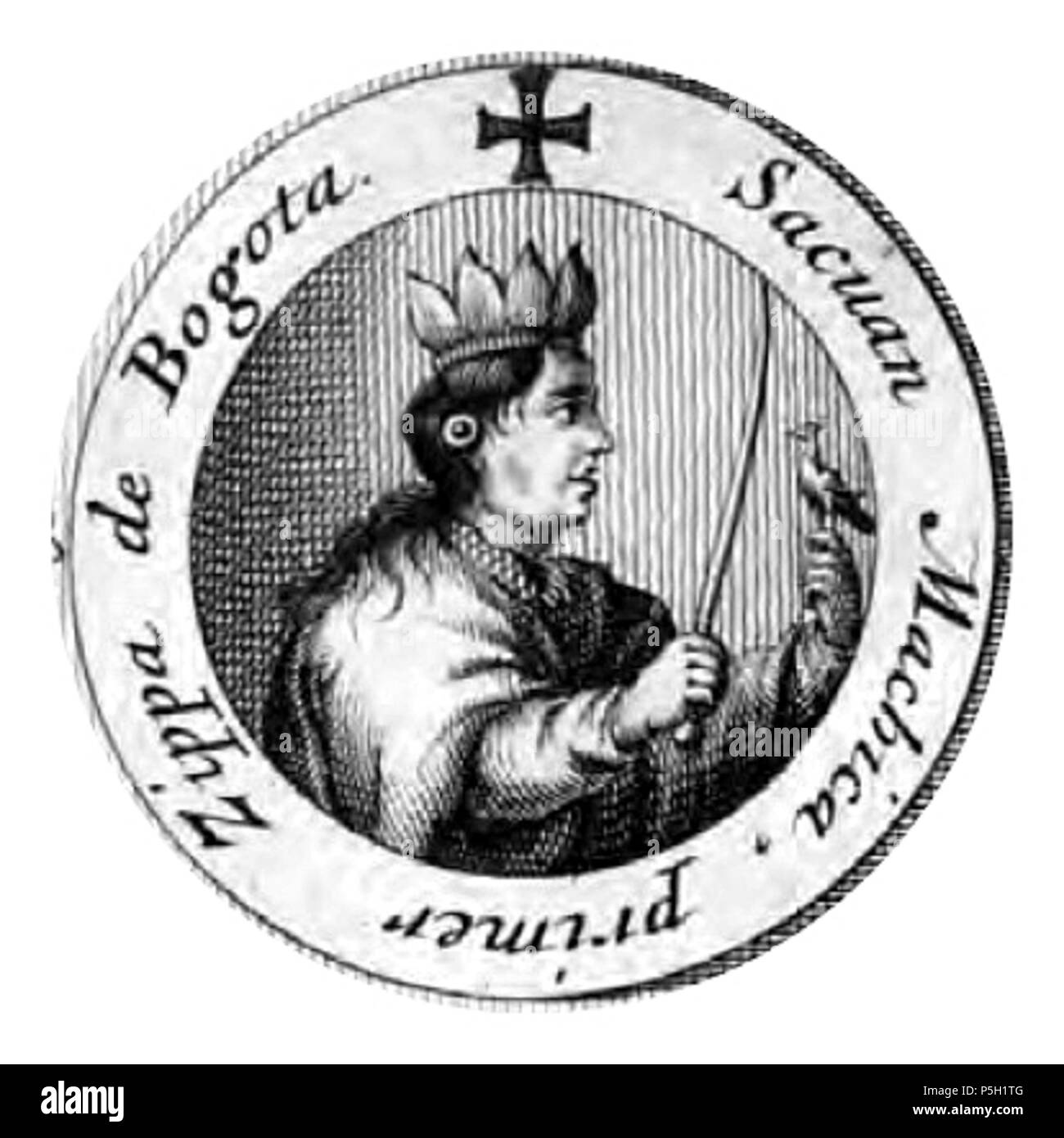 N/A. Zipa Saguamanchica . 1688. Lucas Fernandez de Piedrahita 12 1 Saguamanchica Foto Stock