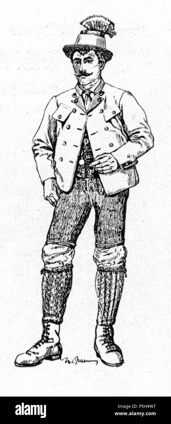 8 021b Trachten aus dem Ausseer Landl - Hinterberger nächst Mitterndorf 1910 Foto Stock