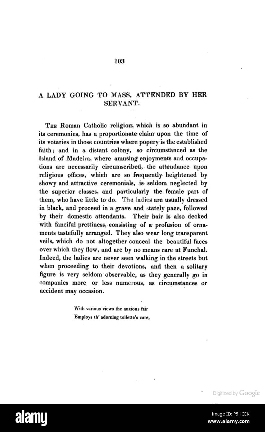 44 Una storia di Madeira, 1821, p. 103 Foto Stock