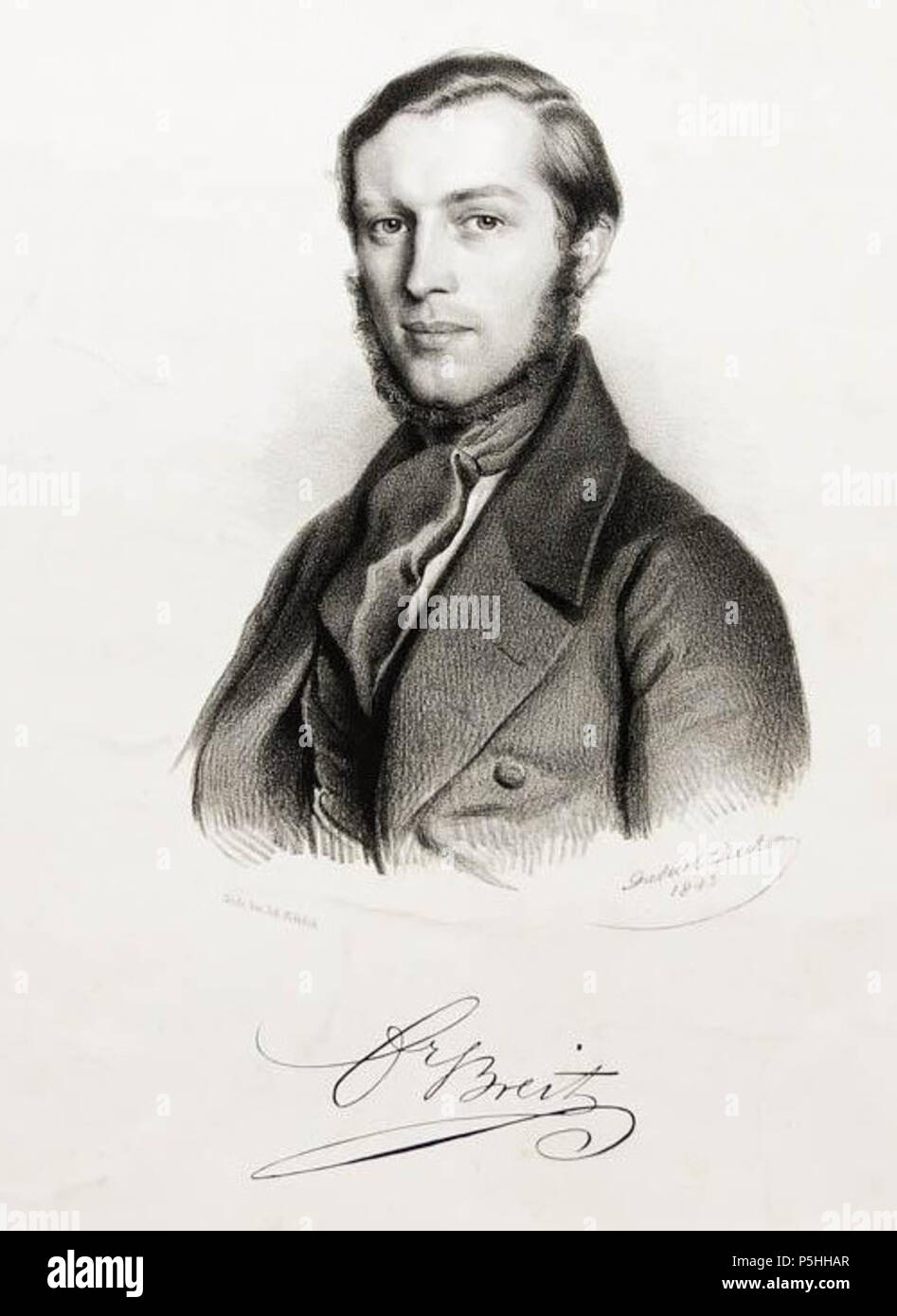 72 Albert Decker - Franz Breit (Lithographie Höfelich, Wien 1845) Foto Stock