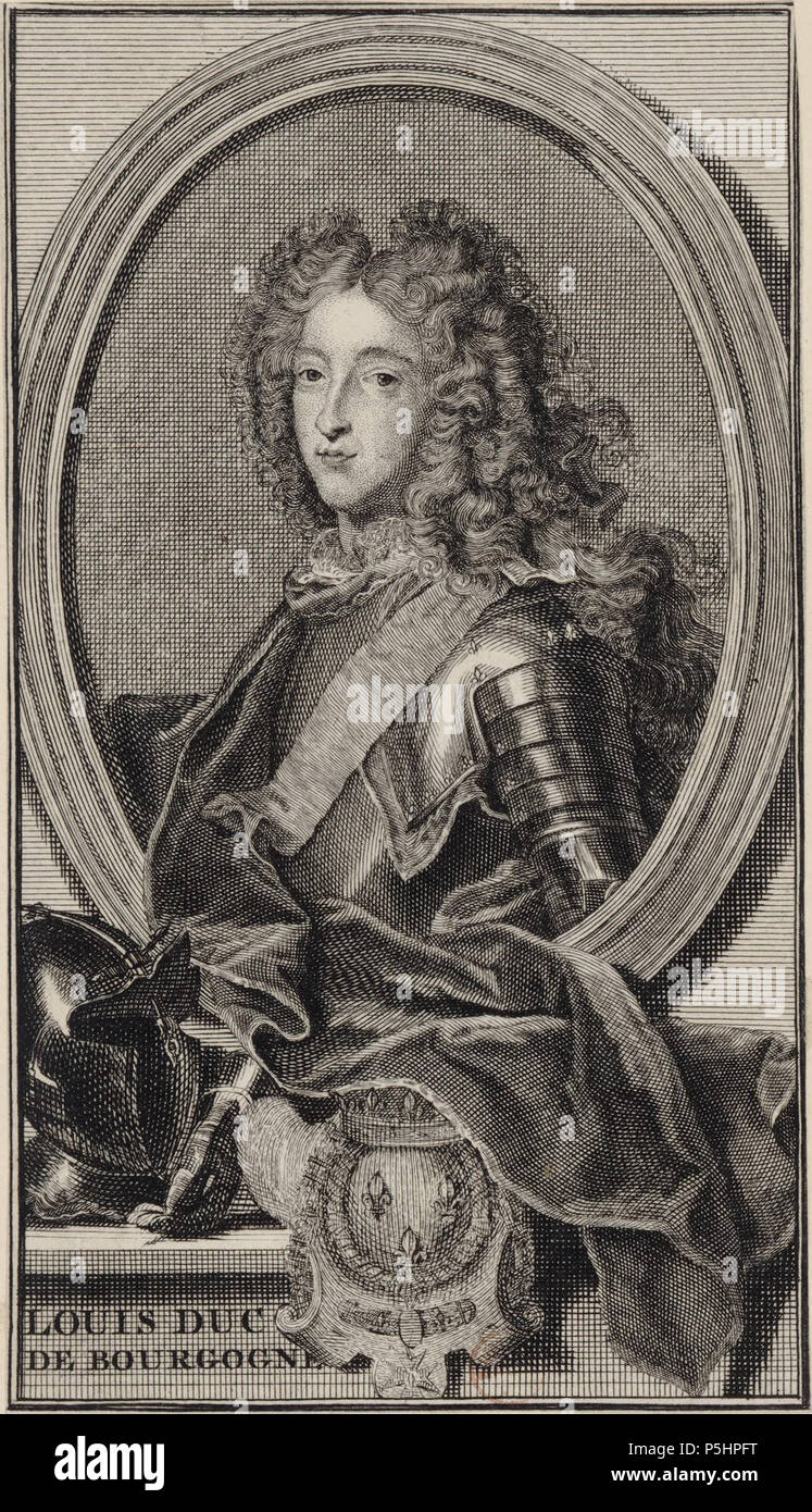 N/A. Inglese: Incisi ritratto di Luigi duca di Borgogna (1682-1712) . dal 1711 fino al 1712. N/A 21 Louis, duca di Borgogna - Incisione 01 Foto Stock